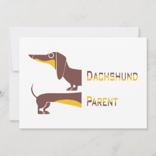 Funny cute dachshund for long dog parent holiday card
