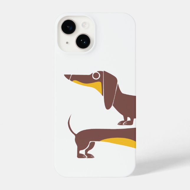 Funny cute dachshund for long dog parent iPhone case (Back)