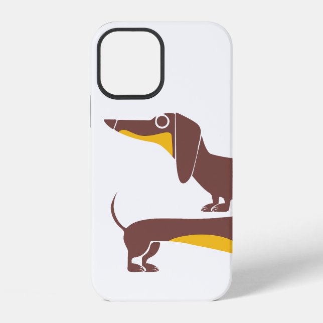 Funny cute dachshund for long dog parent iPhone case (Back)