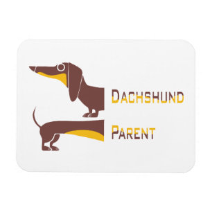 Funny cute dachshund for long dog parent magnet