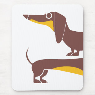Funny cute dachshund for long dog parent mouse pad