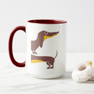 Funny cute dachshund for long dog parent mug