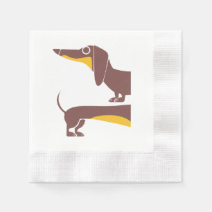 Funny cute dachshund for long dog parent napkin