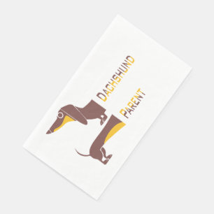 Funny cute dachshund for long dog parent napkin