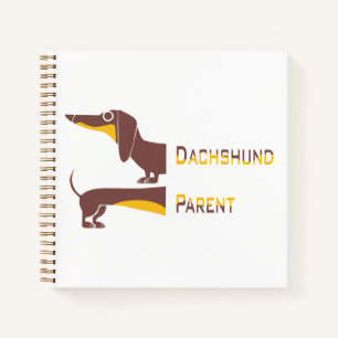 Funny cute dachshund for long dog parent notebook