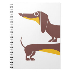 Funny cute dachshund for long dog parent notebook