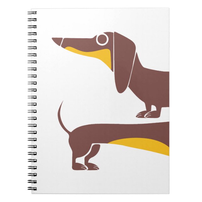 Funny cute dachshund for long dog parent notebook (Front)