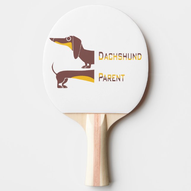 Funny cute dachshund for long dog parent ping pong paddle (Front)