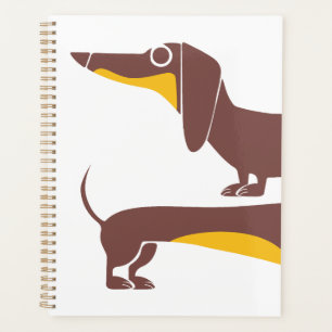 Funny cute dachshund for long dog parent planner