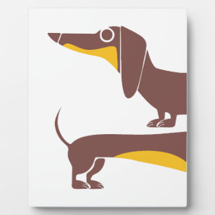 Funny cute dachshund for long dog parent plaque