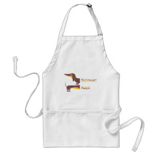 Funny cute dachshund for long dog parent standard apron