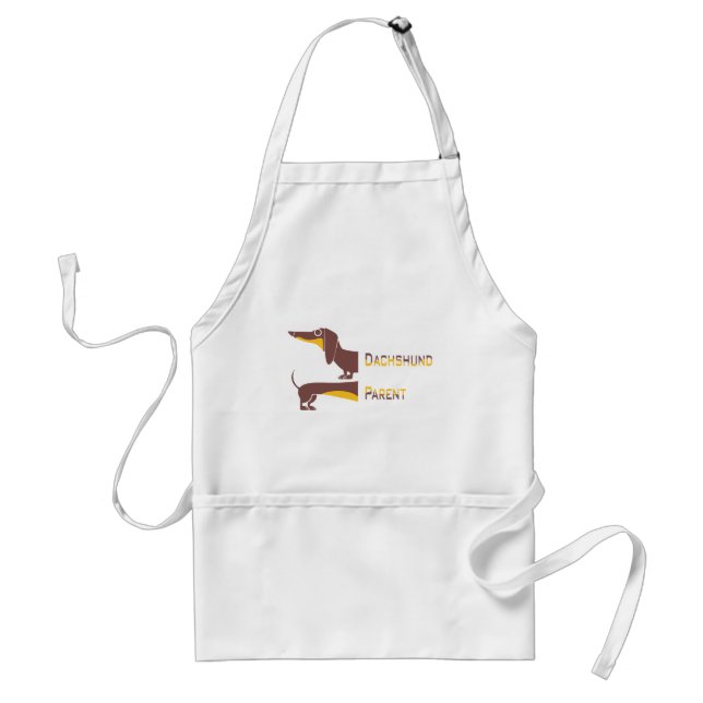 Funny cute dachshund for long dog parent standard apron (Front)