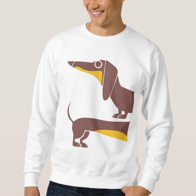 Funny cute dachshund for long dog parent sweatshirt (Front)