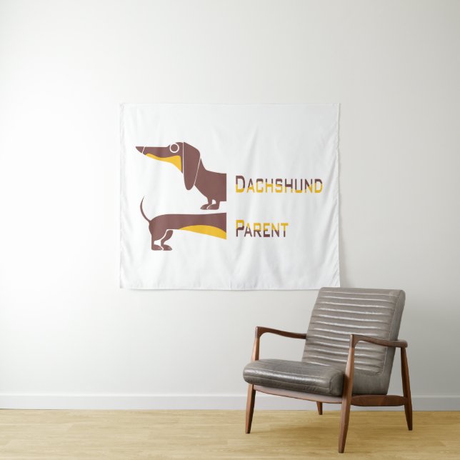 Funny cute dachshund for long dog parent tapestry (In Situ (Horizontal))