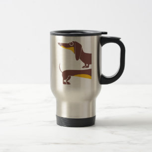Funny cute dachshund for long dog parent travel mug