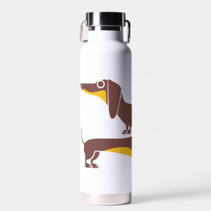 Funny cute dachshund for long dog parent water bottle
