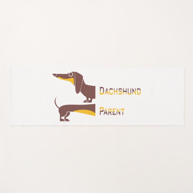 Funny cute dachshund for long dog parent yoga mat (Front (Horizontal))