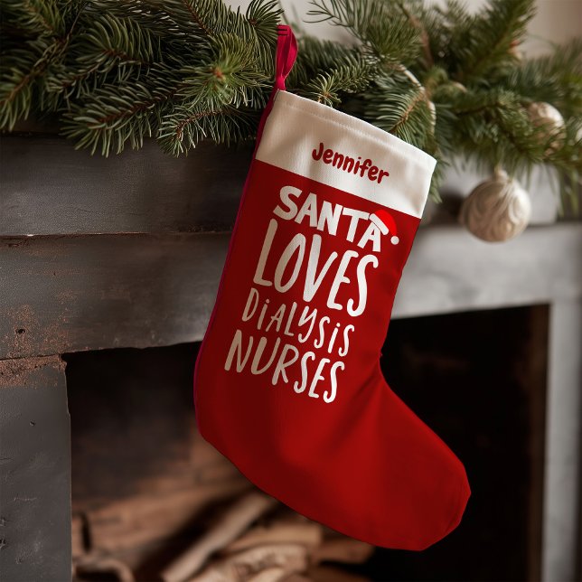Funny Cute Dialysis Nurse Christmas Small Christmas Stocking (Creator Uploaded)