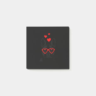 Funny Cute Dog American Boston Terrier Valentine Post-it Notes