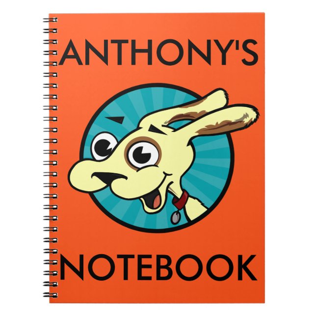 FUNNY CUTE DOG SPIRAL NOTEBOOK (Front)