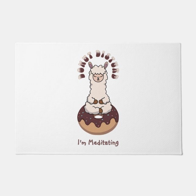 Funny Cute Doughnut Disturb Personalized  Doormat (Front)