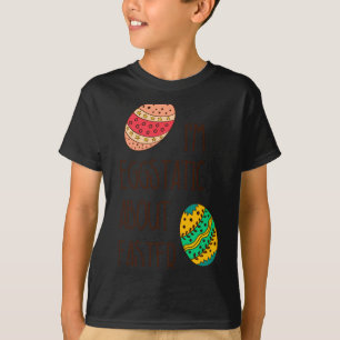 Funny Cute Easter Eggstatic Humorous Quote Saying T-Shirt