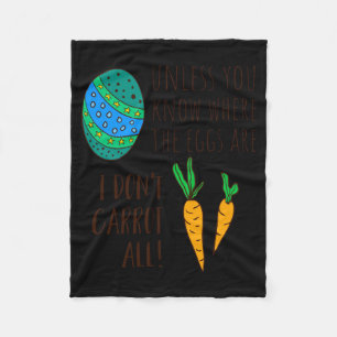 Funny cute easter pun quote doodle cartoon saying fleece blanket