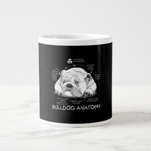 Funny Cute English Bulldog Anatomy Dog Biology Large Coffee Mug