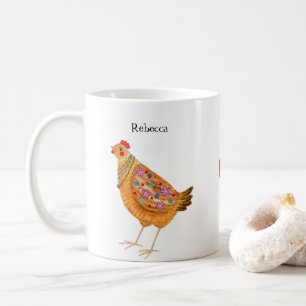 Funny Cute Fashionable Chicken Hen Art Custom Coffee Mug