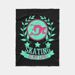 Funny Cute Figure Skater For Ice Skating Srt Gift Fleece Blanket