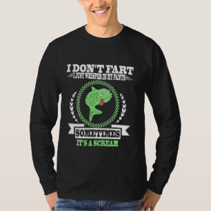 Funny Cute Fish Farting Humour Saying I Don T Fart T-Shirt