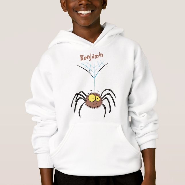 Funny cute fluffy spider cartoon (Front)