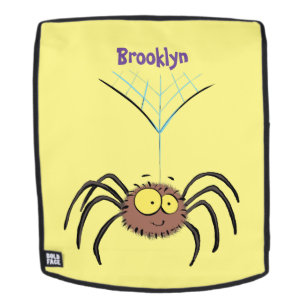 Funny cute fluffy spider cartoon backpack