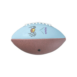 Funny cute fluffy spider cartoon football