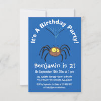 Funny cute fluffy spider cartoon