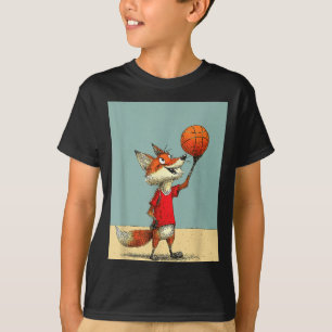 Funny Cute Fox Sports Funny Basketball T-Shirt