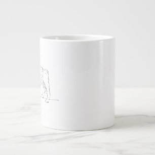 Funny Cute French Bulldog Mug, Dog Humor Large Coffee Mug