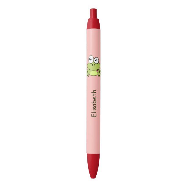 Funny cute frog cartoon kids black ink pen (Front Vertical)