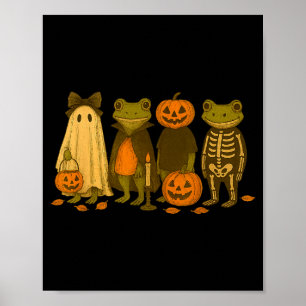 Funny Cute Frog Halloween Costumes Poster