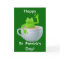 Funny Cute Frog in a Tea Cup St Patrick's Day