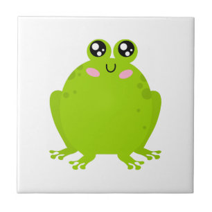 Funny Cute Frog Tile