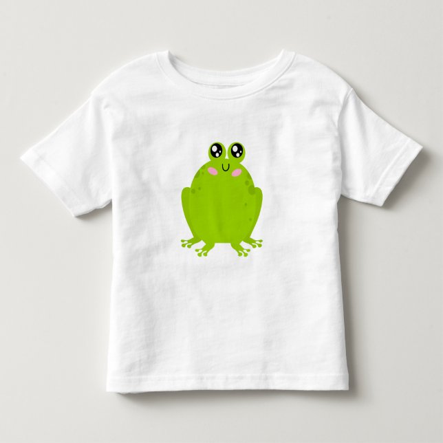 Funny Cute Frog Toddler T-shirt (Front)