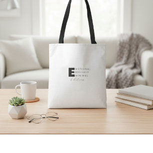 Funny cute fun humour typography quote tote bag
