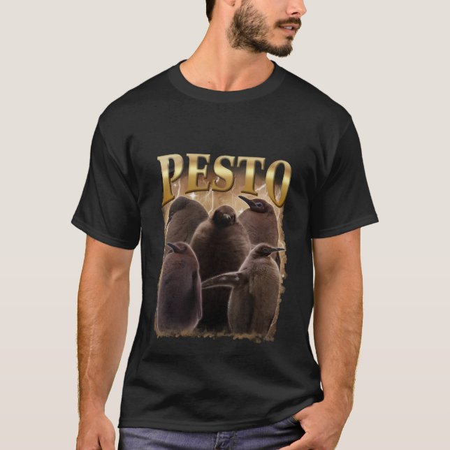 Funny Cute Gaint Baby Pesto The Penguin Bootleg T-Shirt (Front)