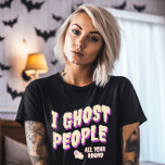Funny Cute Ghost People Halloween T-Shirt<br><div class="desc">Embrace the ghostly humour all year long! 👻 Customize our 'I Ghost People' Tee with your unique touch. Get ready to laugh! 😄 #FunnyGhostTee #YearRoundHumor</div>