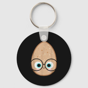 Funny Cute Good Egg Teacher Halloween Costume Food Keychain