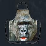FUNNY CUTE GORILLA APRON<br><div class="desc">A beautiful expression on this gorilla's face.</div>