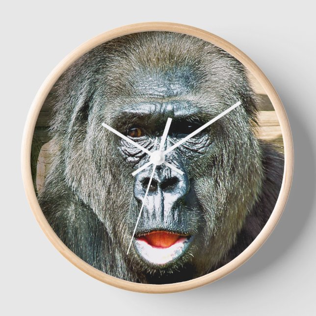 FUNNY CUTE GORILLA CLOCK (Front)