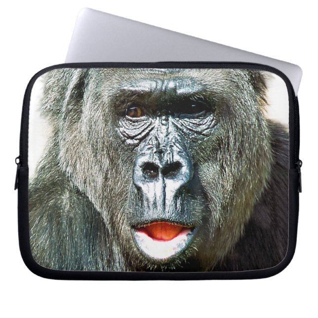 FUNNY CUTE GORILLA LAPTOP SLEEVE (Front)