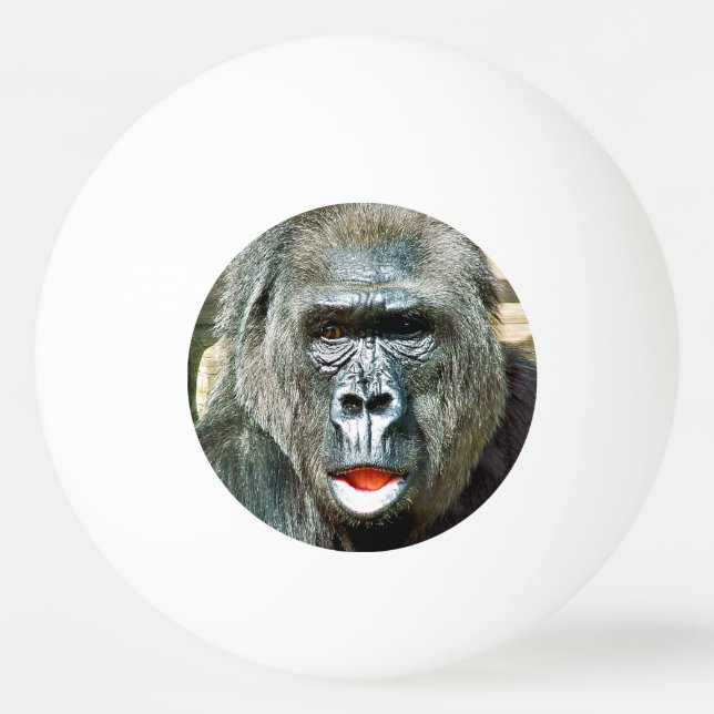 FUNNY CUTE GORILLA PING PONG BALL (Front)